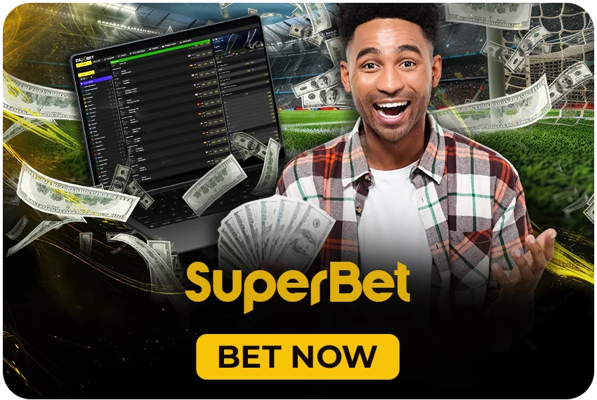 Interfejs aplikacji Superbet na smartfonie